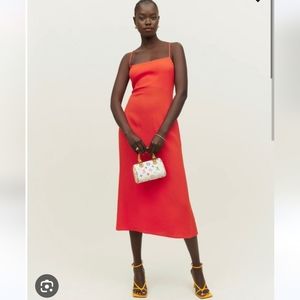 Reformation Dover Dress in Red - US 2